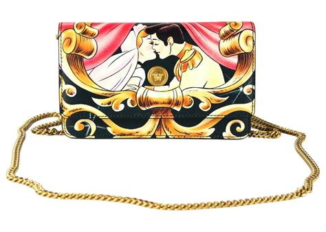 Versace x Disney Cinderella Print Crossbody Wallet